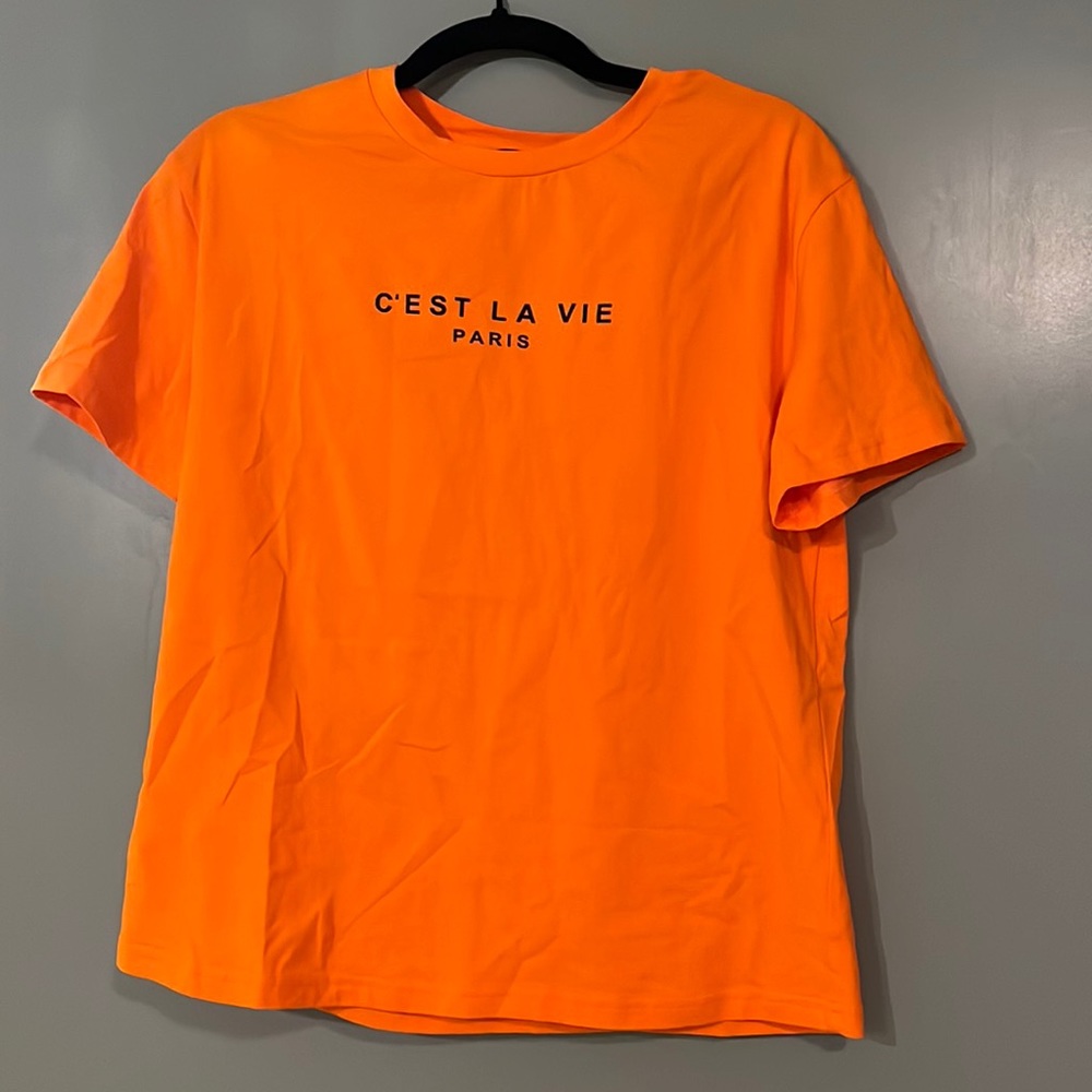 Orange. Casual t shirt